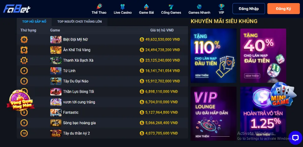 Giao diện cá cược trực tiếp trên c88 win